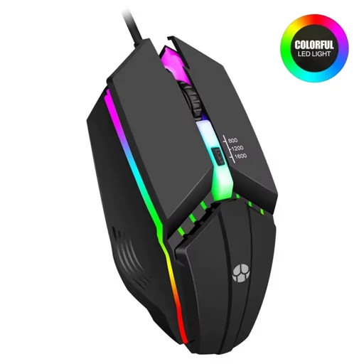 ماوس گیمینگ باسیم مدل X3 با نورپردازی RGB و طراحی ارگونومیک