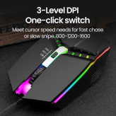 ماوس گیمینگ باسیم مدل X3 با نورپردازی RGB و طراحی ارگونومیک